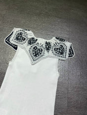 DIOR 26S LACE-COLLAR KNIT TOP 1382