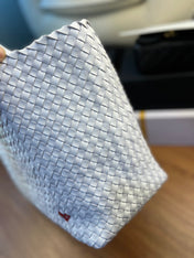SMALL CABAT 33 IN WHITE LAMBSKIN