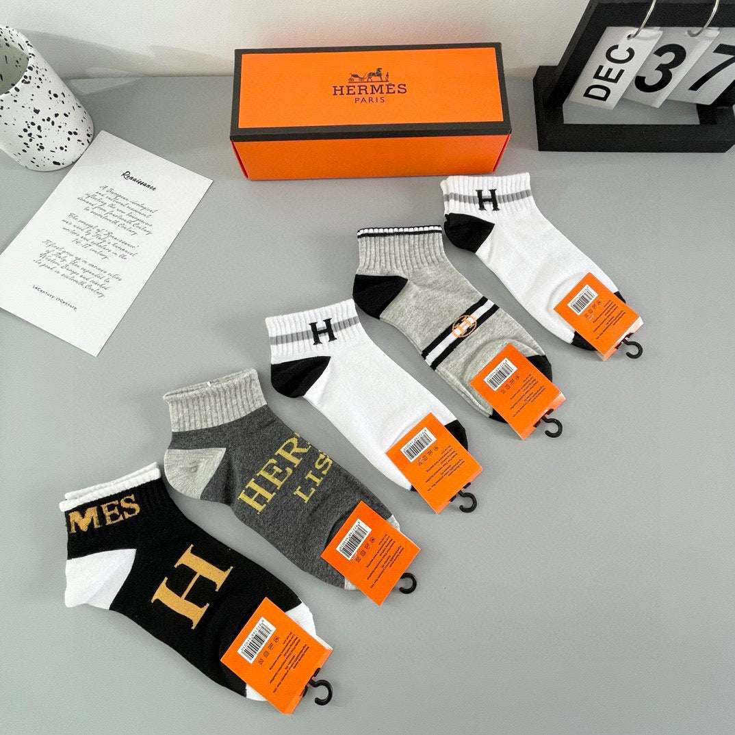 HERMES 26S ANKLE SOCKS 500245 (1 BOX)