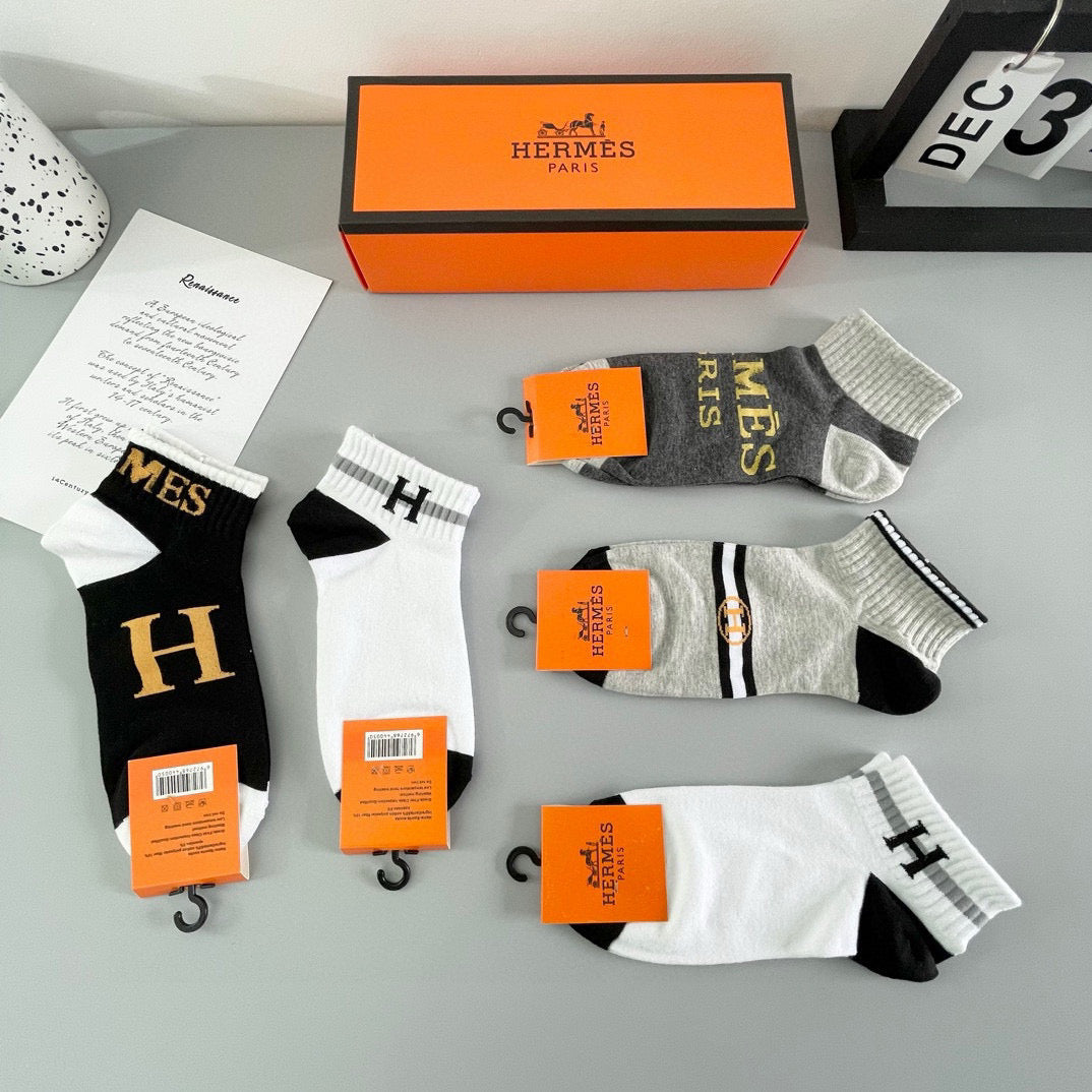 HERMES 26S ANKLE SOCKS 500245 (1 BOX)
