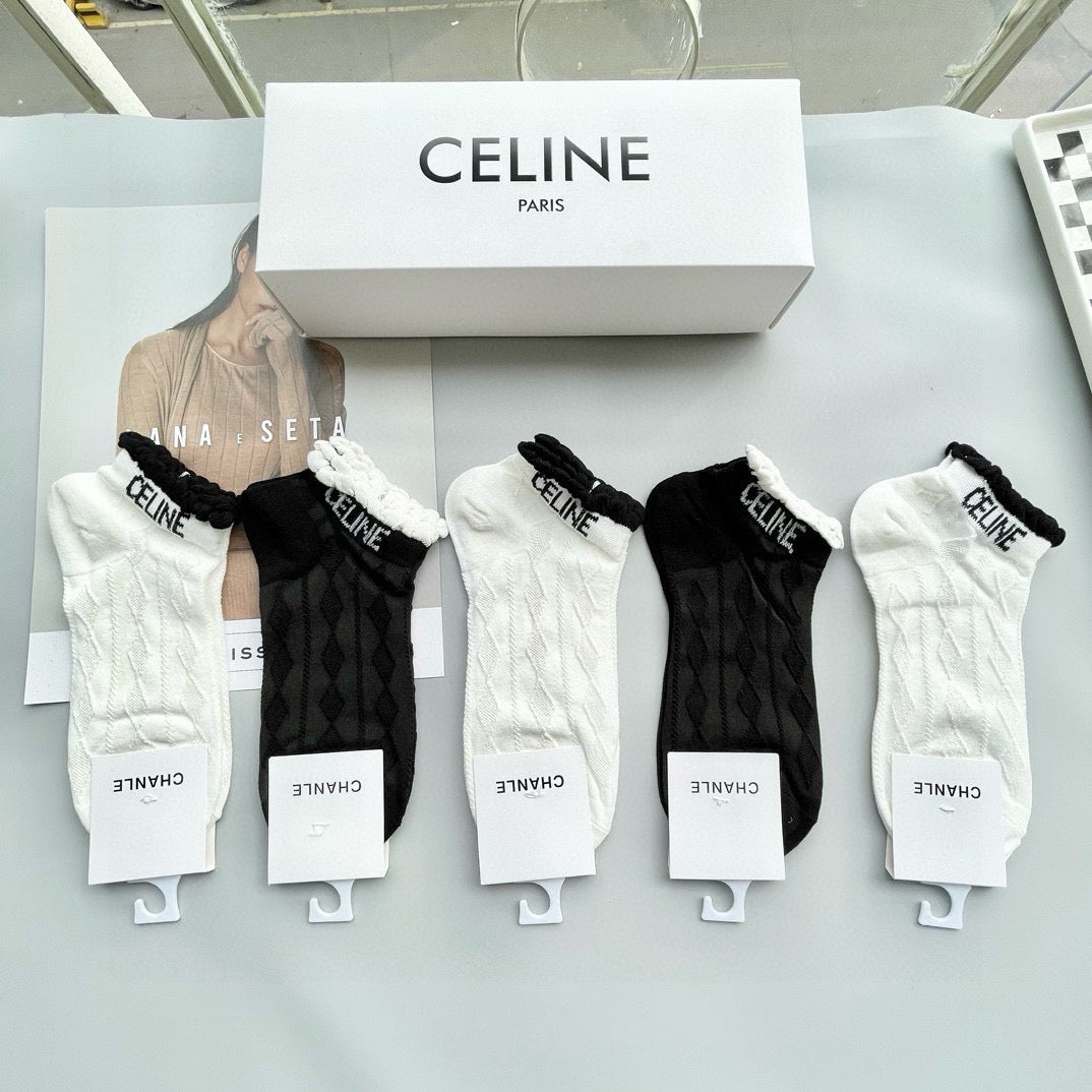 CELINE 26S ANKLE SOCKS 537941 (1 BOX)