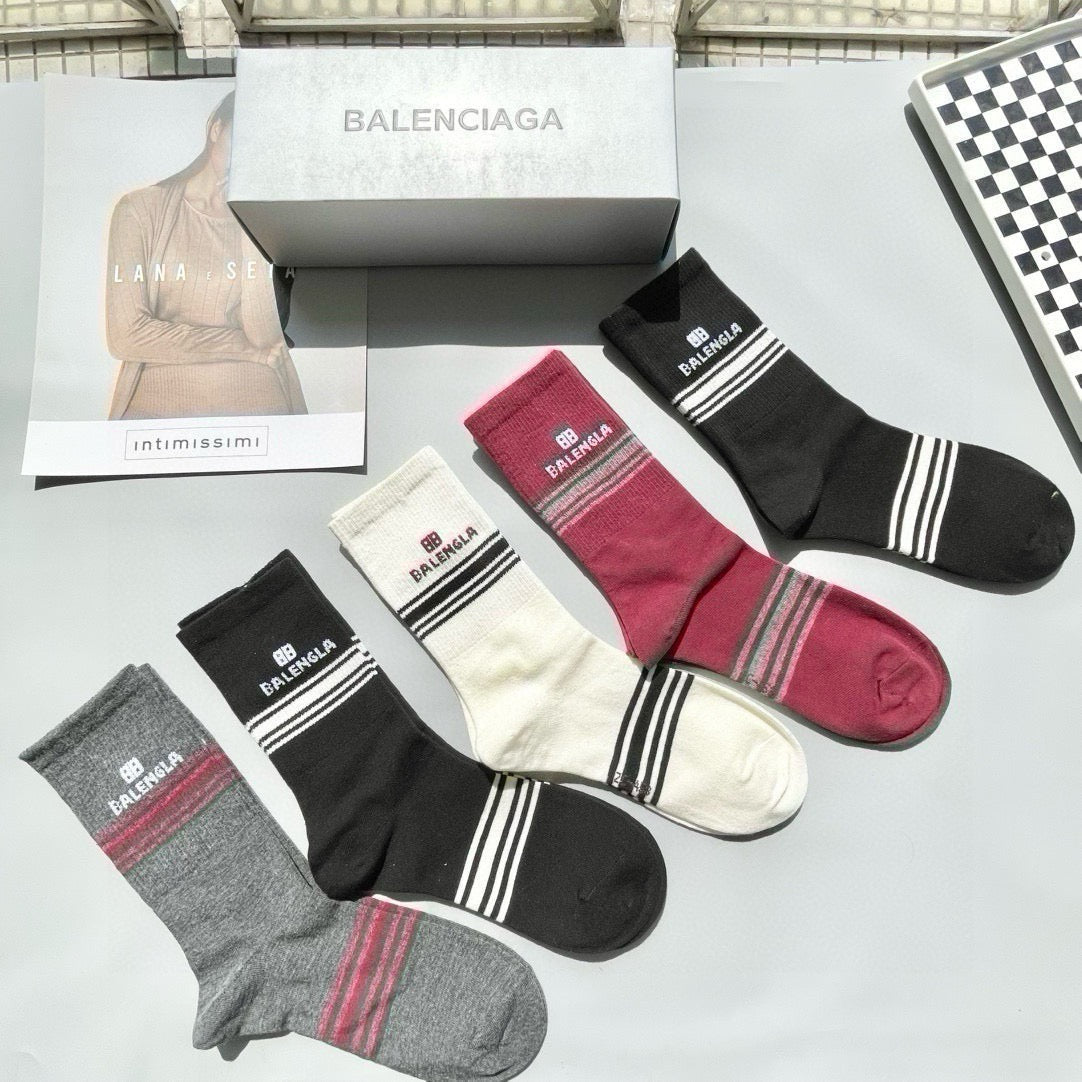 BALENCIAGA 26S CREW SOCKS 392014 (1 BOX)