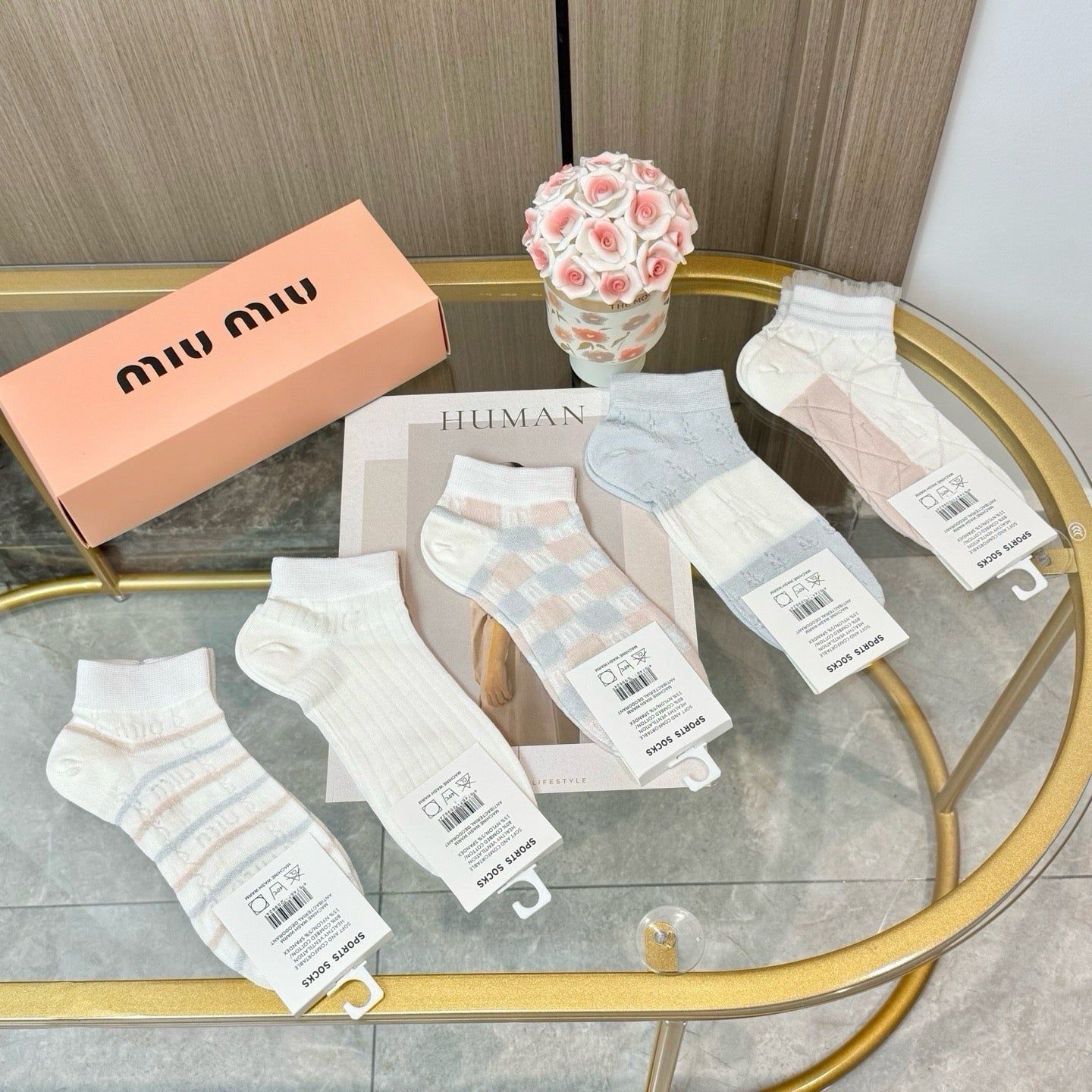 MIUMIU 26S ANKLE SOCKS 412423 (1 BOX)