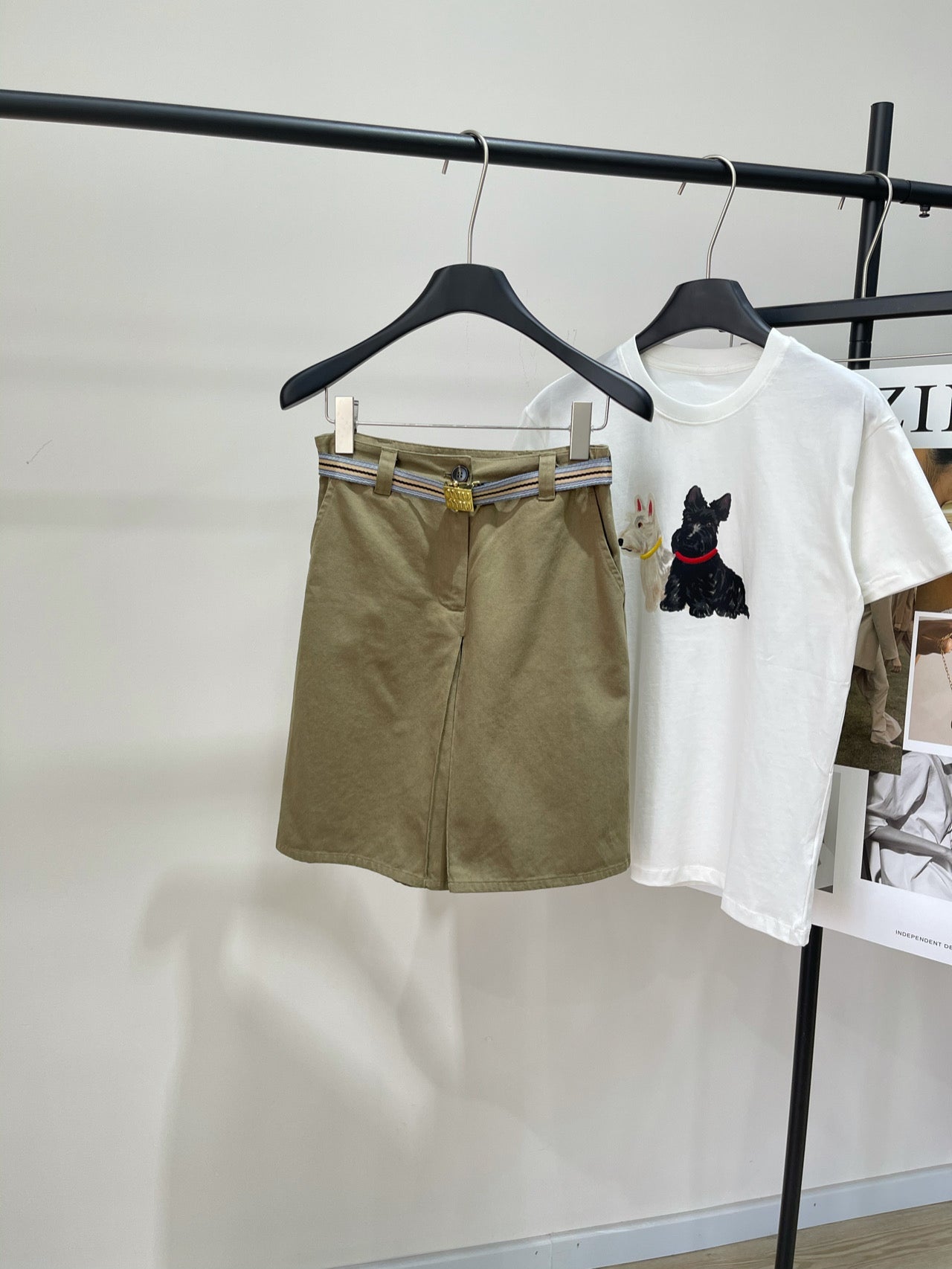 MIUMIU SPLIT HEM CROPPED PANTS 269932