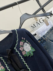 VALENTINO FLORAL LACE CARDIGAN 273154