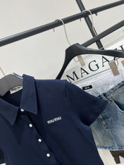MIUMIU SHORT SLEEVE POLO SHIRT 273028