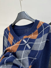 MIUMIU LONG-SLEEVE V-NECK SWEATER 275895