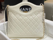 CC SMALL 30 SHOPPING BAG IN WHITE CALFSKIN