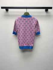 GUCCI SHORT-SLEEVE KNIT TOP 257395