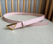 PRADA 25S BELT 20 MM IN LIGHT PINK CALFSKIN 571387