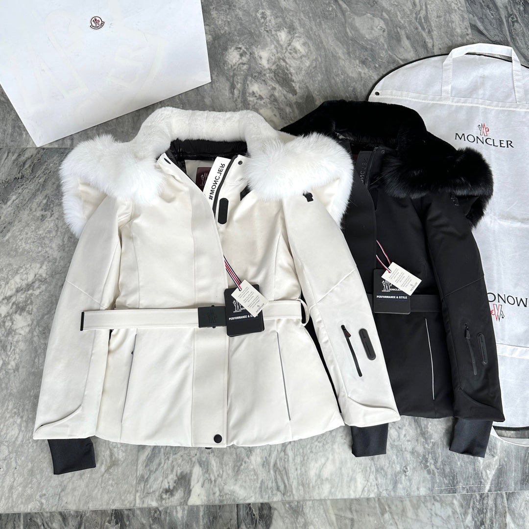 MONCLER 25S FUR-TRIMMED DOWN JACKET 428