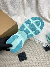 LOEWE 26S CLOUDSOLO SNEAKERS IN AQUA BLUE RECYCLED POLYESTER