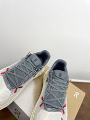 LOEWE 26S CLOUDTILT SNEAKER IN DARK GRAY AND WHITE RECYCLED POLYESTER