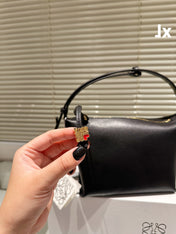 LOE LUNA HOBO 27 BAG IN BLACK CALFSKIN