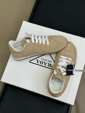 PRADA 25S SNEAKER IN BEIGE SUEDE STYLE 10
