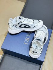 DIOR 26S B30 COUNTDOWN TECH SNEAKER IN WHITE TECHNICAL FABRIC AND SUEDE