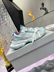 3XL SNEAKER IN LIGHT BLUE, WHITE AND PURPLE MESH AND POLYURETHANE