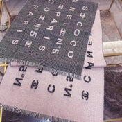 SCARF 194 CM IN LIGHT PINK MIX BLACK CASHMERE 390060