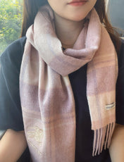 SCARF 180 CM IN PASTEL PINK WOOL 408566