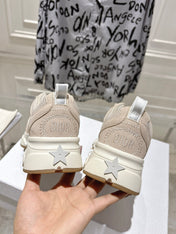 DIOR 25S CHRONO SNEAKER 45MM IN MESH WITH WHITE AND NUDE PINK CALFSKIN
