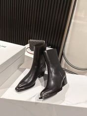 CELINE 25S CHELSEA BOOTS CLASSIC 45MM IN BLACK CALFSKIN