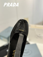 Pra Pumps 40 Square Sole Black Patent Leather