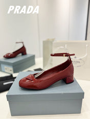 PRA NAPPA MARY JANE PUMPS JAM LAMBSKIN