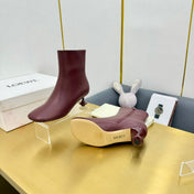 LW TOY ANKLE BOOTIE BURGUNDY NAPPA LAMBSKIN