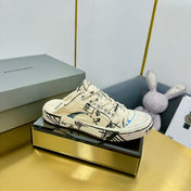 SKETCH SNEAKER MULES IN BEIGE CANVAS