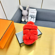 CHYPRE SANDAL IN CANDY RED SHEARLING