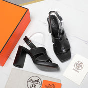 ERIS 95 SANDAL BLACK CALFSKIN