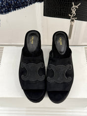 ELENA MULE IN BLACK VELVET