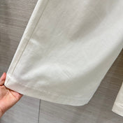 Loewe 25 Denim Wide-leg Cropped Pants White Cotton