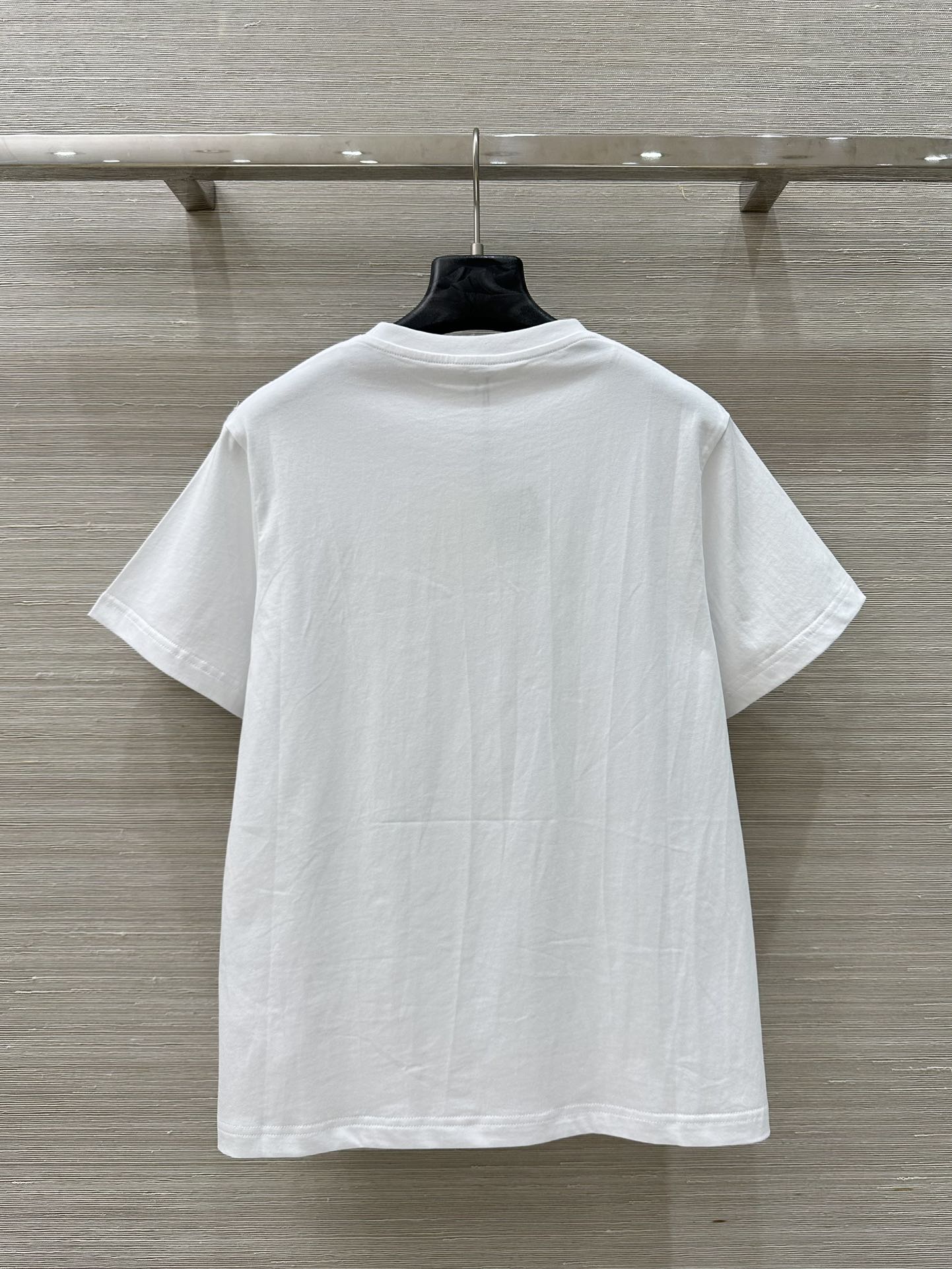 Loewe Floral Embroidered Short-sleeved T-shirt White Cotton