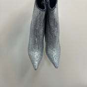 SL OPYUM GLITTER HEELED BOOT BLACK CALFSKIN