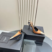 SL JEANNE SLINGBACK PUMPS TANGERINE SATIN