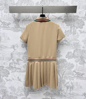 GUCCI 25S SHORT-SLEEVE DRESS IN TWILL SILK 264665