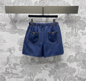 VALENTIN 25S DENIM SHIRT AND SHORTS SET 264676