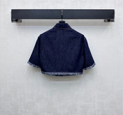 ZIMMERMAN 25S SHORT SLEEVE DENIM SHIRT 264724