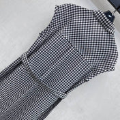 CELINE 26S GINGHAM BELTED MIDI DRESS 358