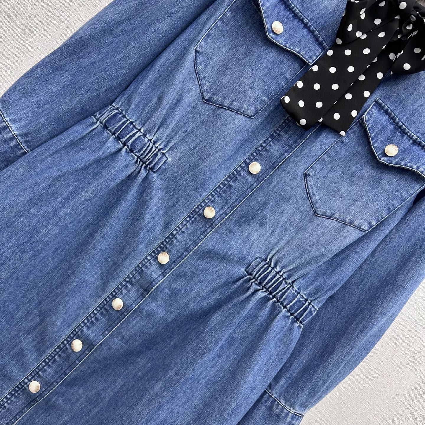 VALENTINO 26S LONG-SLEEVE DENIM SHIRT 348