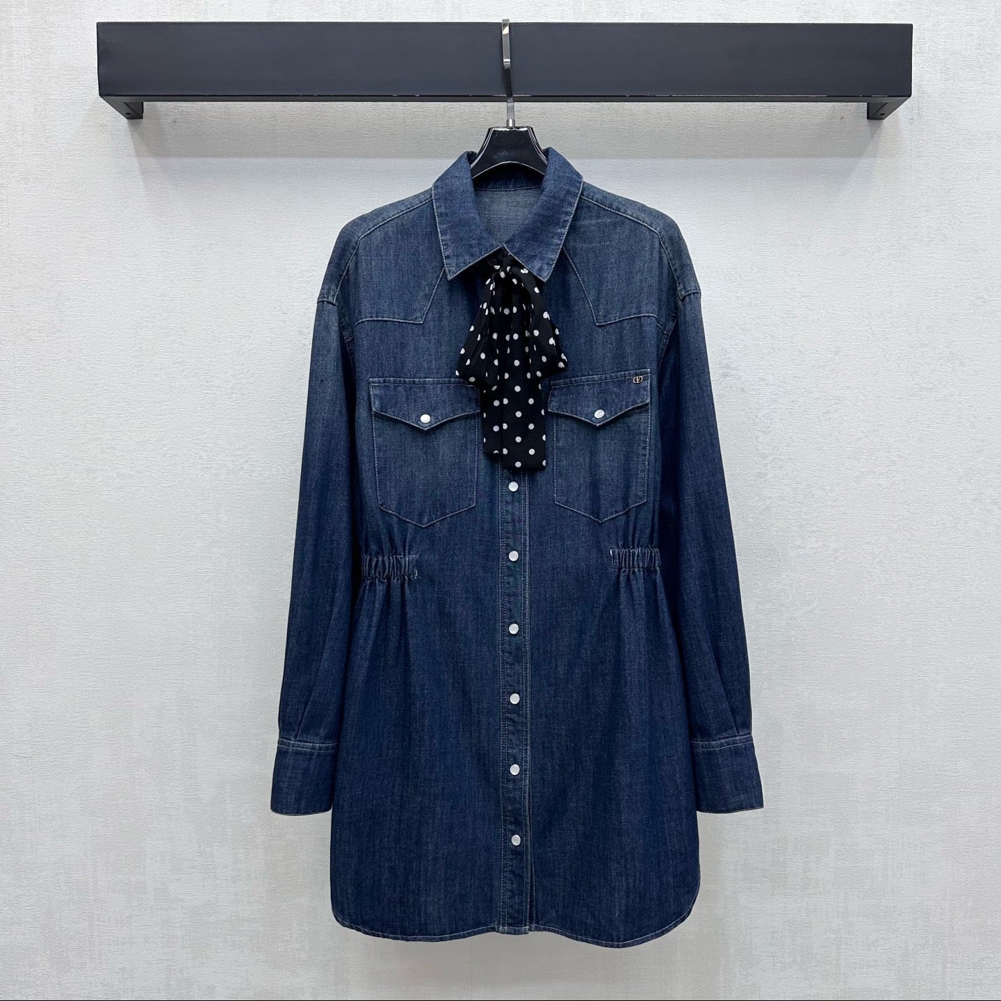 VALENTINO 26S LONG-SLEEVE DENIM SHIRT 347