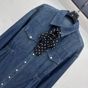 VALENTINO 26S LONG-SLEEVE DENIM SHIRT 347