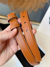 CELINE 26S BELT 25 MM IN BROWN CALFSKIN 631345