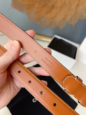 CELINE 26S BELT 25 MM IN BROWN CALFSKIN 631345