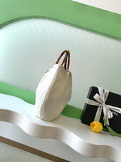CHANEL 26S HAND BAG 32 IN IVORY WHITE LAMBSKIN GOLD HARDWARE