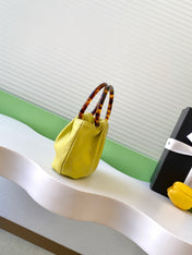 CHANEL 26S HAND BAG 12 IN LIME YELLOW LAMBSKIN GOLD HARDWARE