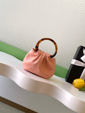 CHANEL 26S TOP HANDLE BAG 12 IN PINK LAMBSKIN GOLD HARDWARE