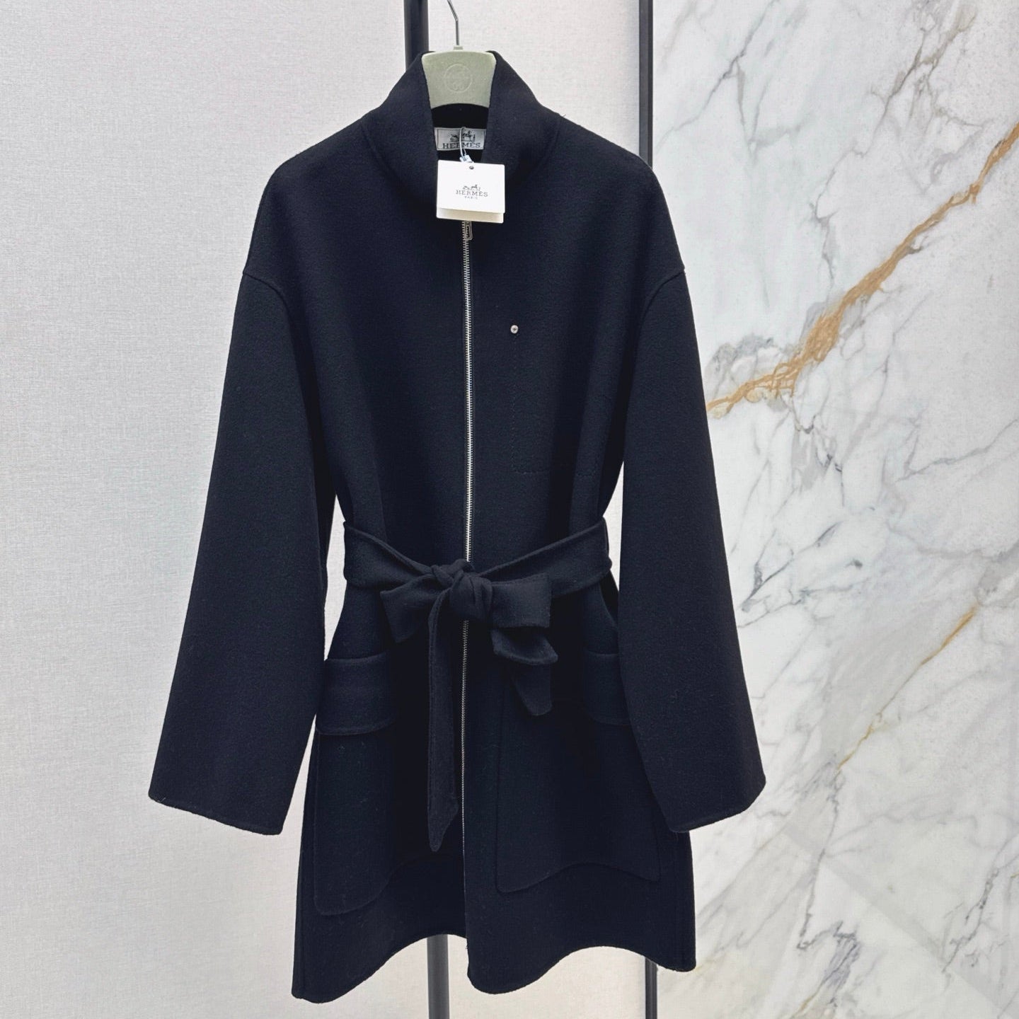 HERMES 25S STAND-COLLAR ZIP-UP JACKET 037