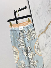 HERMES 25S WIDE‑LEG STRAIGHT PANTS 425